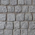 35 m2 Portugees graniet antraciet grijs kinderkop oud 10-12, Tuin en Terras, Ophalen, Gebruikt, Klinkers, Natuursteen