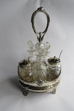 Antiek Engels Victoriaans WALKER & HALL cruet set 1878, Ophalen of Verzenden