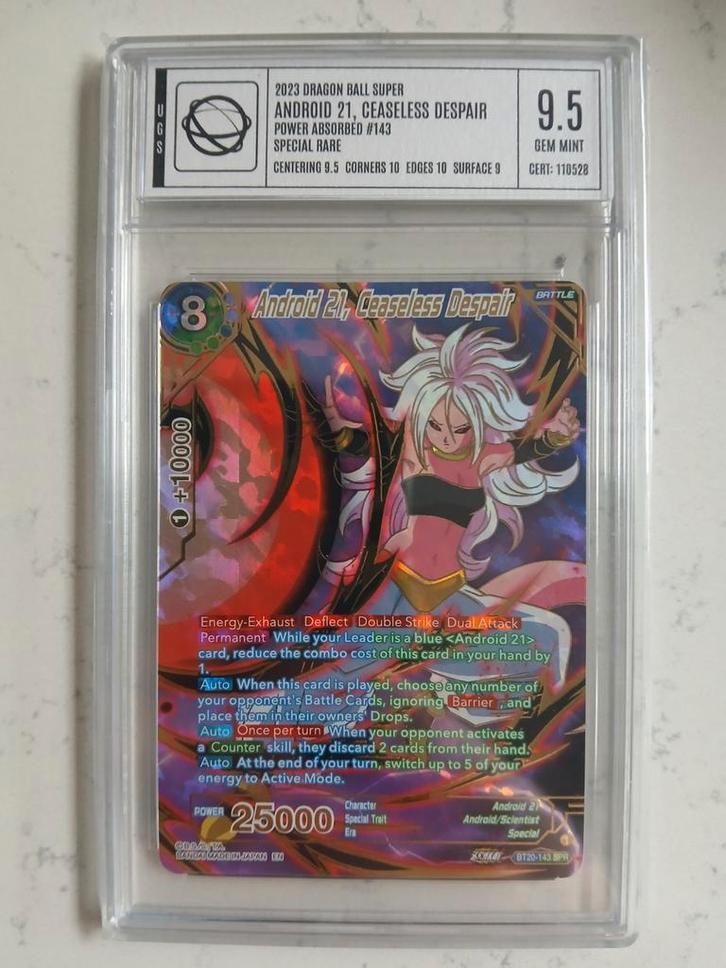 Dragon Ball Super graded 9.5 (Android 21), Hobby en Vrije tijd, Verzamelkaartspellen | Overige, Zo goed als nieuw, Losse kaart
