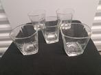 TULLAMORE DEW glazen, vierkanten bodem, 5 stuks, Verzamelen, Glas en Borrelglaasjes, Ophalen of Verzenden, Zo goed als nieuw, Borrel- of Shotglas