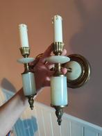 Antieke Wandlampjes - Set van 2, Huis en Inrichting, Lampen | Wandlampen, Ophalen of Verzenden, Gebruikt, Glas, Antiek