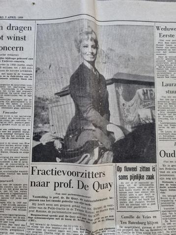 Blonde Sophia Loren heeft zadelpijn na filmen (krant 1959) beschikbaar voor biedingen