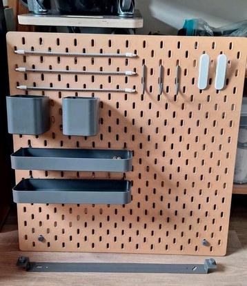 Skådis Ophangbord Hout Vierkant + Accessoires Grijs Ikea beschikbaar voor biedingen
