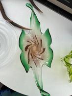 Murano vaas groen /oranje, Antiek en Kunst, Antiek | Glas en Kristal, Ophalen of Verzenden