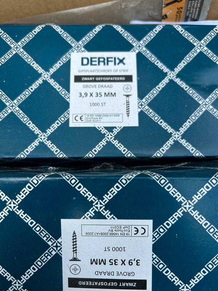 Gipsplaatschroeven 3,9x35mm - 1000 stuks, Doe-het-zelf en Verbouw, IJzerwaren en Bevestigingsmiddelen, Nieuw, Schroeven, Minder dan 50 mm