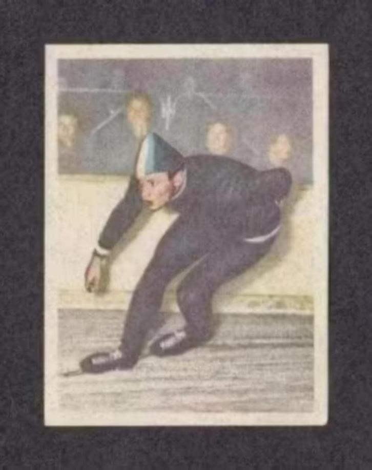 Sportplaatje Schaatsen Kees Broekman 1954 (24)., Verzamelen, Overige Verzamelen, Zo goed als nieuw, Ophalen of Verzenden
