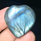 Labradoriet met gave flash edelsteen hartje edelstenen, Ophalen of Verzenden