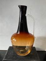 Bruine glazen karaf waarschijnlijk Empoli, verlopend v kleur, Huis en Inrichting, Woonaccessoires | Vazen, Overige kleuren, Ophalen of Verzenden