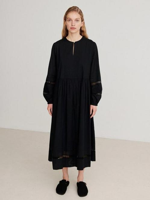 Skall Studio prachtige jurk met kant organic katoen 38, Kleding | Dames, Jurken, Nieuw, Maat 38/40 (M), Zwart, Onder de knie, Ophalen of Verzenden