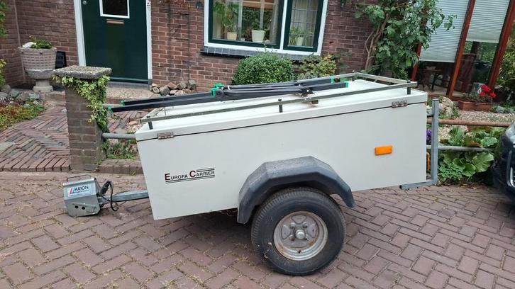 Degelijke nette bagagewagen Europa carrier met fietsendrager, Auto diversen, Aanhangers en Bagagewagens, Gebruikt, Ophalen