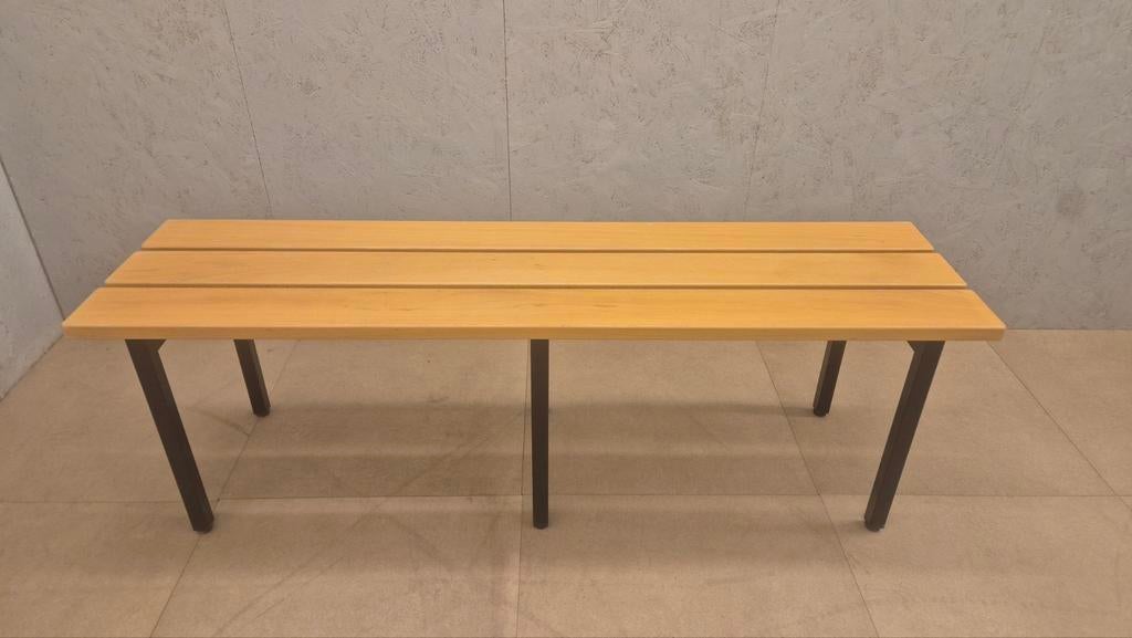 Stevige houten bank, 150x38 cm, perfecte staat, Tuin en Terras, Tuinbanken, Ophalen, Zo goed als nieuw, Hout