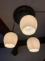 PLAFONDLAMP ART DECO VINTAGE stijl wit melkglas 39 cm hoog, Huis en Inrichting, Lampen | Plafondlampen, Ophalen, Zo goed als nieuw