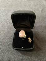 Ring en oorbellen zilver rozenkwarts, Sieraden, Tassen en Uiterlijk, Ringen, Ophalen of Verzenden, Dame, Zilver, Kleiner dan 17