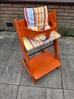 Stokke Tripp Trapp stoel, met babyset en kussenset, Ophalen, Gebruikt, Meegroeistoel