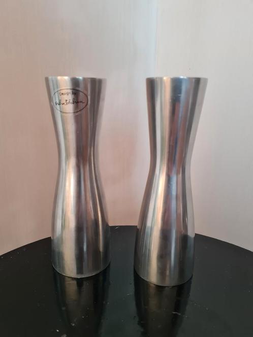 Vintage aluminium Ikea Göta kaarsenhouders Erika Pekkari, Huis en Inrichting, Woonaccessoires | Kandelaars en Kaarsen, Gebruikt