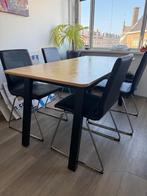 6 eetkamerstoelen (zwart), Huis en Inrichting, Stoelen, Ophalen, Overige materialen, Zwart, Zo goed als nieuw