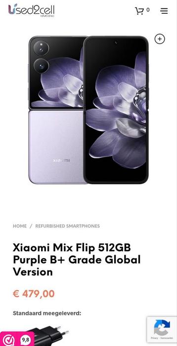 Xiaomi Mix Flip 512GB Purple B+ Grade beschikbaar voor biedingen