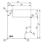Raamprofiel RSX/RHBI 54x67mm, 295cm, Gegrond Hardhout, Ophalen, Nieuw, Balk, Overige houtsoorten