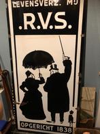 Emaille reclamebord RVS, Antiek en Kunst, Ophalen