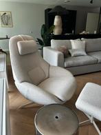 Bolia Saga grande Fauteuil met voetenbank zgan, Huis en Inrichting, Fauteuils, Ophalen, Zo goed als nieuw, Metaal, 75 tot 100 cm
