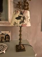 Vintage Tafellampje met Oude Kap, Ophalen, Gebruikt, Metaal, Minder dan 50 cm