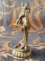 Mooi zwaar oud Ganesha beeldje uit India van brons 13 cm., Ophalen of Verzenden