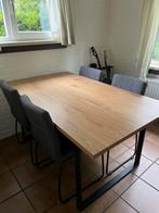Eetkamertafel + stoelen, Huis en Inrichting, Zo goed als nieuw, Vijf personen of meer, Rechthoekig, 50 tot 100 cm