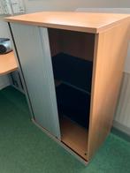 Werndl-Zilvergrijs/Beuken bureau roldeur kast, Ophalen, 100 tot 150 cm, 50 tot 100 cm, Zo goed als nieuw