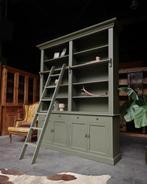 Mosgroen Bibliotheekkast | Boekenkast | Ladder #234, Huis en Inrichting, Niet ingevuld, 200 cm of meer, Teakhout, Niet ingevuld