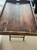 Bruine stevige  teak houten butlertray, Ophalen of Verzenden