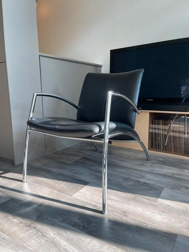 Kebe Denmark fauteuil, Huis en Inrichting, Fauteuils, Zo goed als nieuw, Leer, 50 tot 75 cm, 75 tot 100 cm, Ophalen