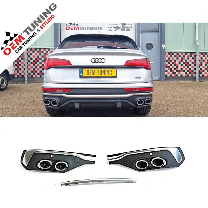 SQ5 Diffuser voor Q5 | 21-25 |s line| Silver grijs |, Auto diversen, Tuning en Styling, Ophalen of Verzenden