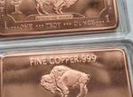 1 oz American Buffalo Copper Bar. Puur Koper. Koperbaar., Ophalen of Verzenden, Koper
