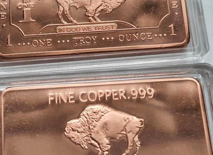 1 oz American Buffalo Copper Bar. Puur Koper. Koperbaar., Postzegels en Munten, Edelmetalen en Baren, Koper, Ophalen of Verzenden