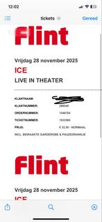 2 tickets voor ICE live in theater in Amersfoort om 20.15, Tickets en Kaartjes, Twee personen