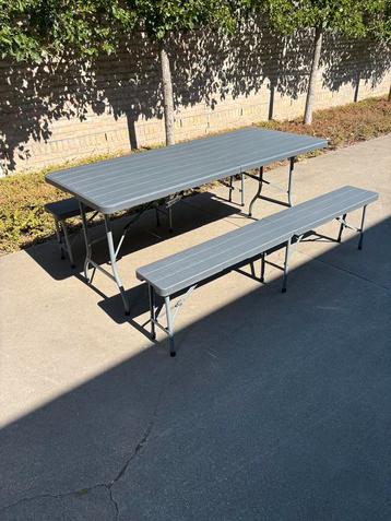 biertafel set - picknicktafel- campingtafel - grijs beschikbaar voor biedingen