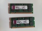 Kingston KVR sodimm laptop ram geheugen 2 GB, Computers en Software, RAM geheugen, Ophalen of Verzenden, DDR2, Laptop, Gebruikt