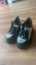 Buffalo Classic Silver Low-Top Platform Sneakers, Ophalen, Zwart, Sneakers of Gympen, Zo goed als nieuw