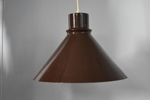 grote metalen bruine industriële hanglamp, Huis en Inrichting, Lampen | Hanglampen, Gebruikt, Metaal, Ophalen of Verzenden