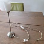 Leuke tafellamp - metaal met glas - hoogte 38 cm. - Massive, Ophalen of Verzenden, Zo goed als nieuw, Glas, Minder dan 50 cm