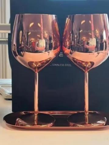 NIEUW! Summerlier onbreekbaar wijnglazen rosé goud €12,99 beschikbaar voor biedingen