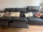 Elektrische Bruin Lederen Bankstel, Huis en Inrichting, Banken | Bankstellen, Ophalen, 250 tot 300 cm, Gebruikt, Rechte bank
