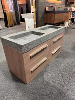 Badmeubel 120 cm met natuurstenen wasbak €2200 voor €650 NEW, Ophalen, 100 tot 150 cm, Nieuw, Minder dan 100 cm