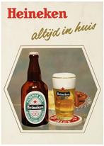 HEINEKEN Mooie 50x70cm Bar Bier Poster oud affiche, Verzamelen, Verzenden, Nieuw, Reclamebord, Plaat of Schild, Overige merken