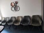 6 eetstoelen kuipstoelen 3 grijze 3 groene, Huis en Inrichting, Ophalen, Gebruikt, Grijs