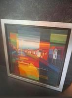 Lony Wing Schilderij - Rotterdam delfshaven, Antiek en Kunst, Kunst | Schilderijen | Abstract, Ophalen of Verzenden