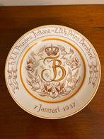 Wandbord Juliana & Bernhard - Petrus Regout, Verzenden