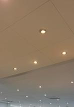 Rockfon blanka plafondplaten spotjes verdekt systeem 60x60