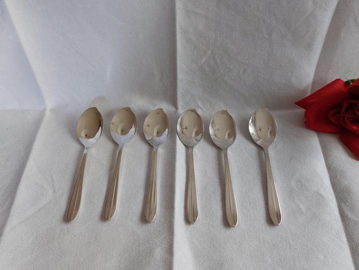 Gero verzilverd 100 model 230 | set van 6 ijslepels, Antiek en Kunst, Antiek | Bestek, Verzenden