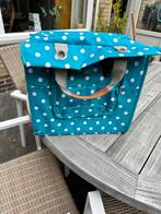Fietstas - Blauw met witte stippen, Ophalen of Verzenden, Zo goed als nieuw